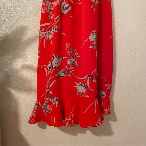 Sugar Lips Red Floral Halter Dress M - Picture 6 of 11